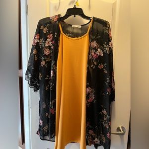 Tank dress with cover up